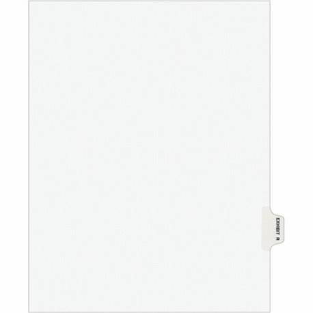 Avery Individual Legal Exhibit Dividers - Avery Style - 1 Printed Tab(s) - Character - R - 8.5" Divider Width x 11" Divider Leng