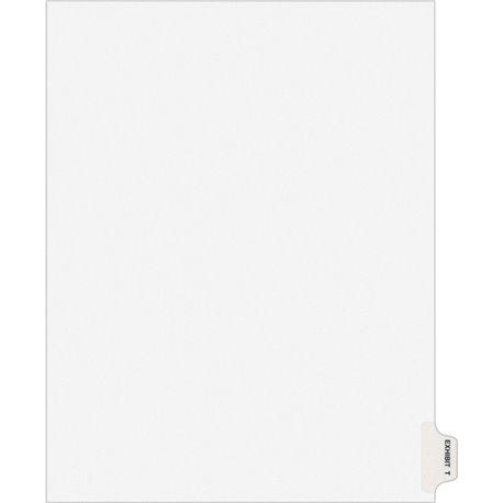 Avery Individual Legal Exhibit Dividers - Avery Style - 1 Printed Tab(s) - Character - T - 8.5" Divider Width x 11" Divider Leng