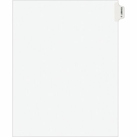 Avery Individual Legal Exhibit Dividers - Avery Style - 1 Printed Tab(s) - Character - U - 8.5" Divider Width x 11" Divider Leng