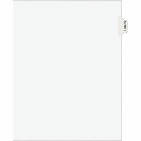 Avery Individual Legal Exhibit Dividers - Avery Style - 1 Printed Tab(s) - Character - V - 8.5" Divider Width x 11" Divider Leng