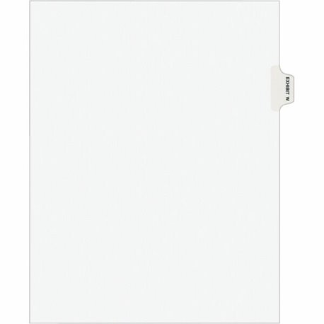 Avery Individual Legal Exhibit Dividers - Avery Style - 1 Printed Tab(s) - Character - W - 8.5" Divider Width x 11" Divider Leng