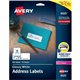 Avery Easy Peel Glossy Address Labels - 1" Width x 2 5/8" Length - Permanent Adhesive - Rectangle - Laser - White - Paper - 30 /