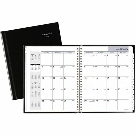 At-A-Glance DayMinder Premiere Planner - Medium Size - Julian Dates - Monthly - 12 Month - January 2025 - December 2025 - 1 Mont