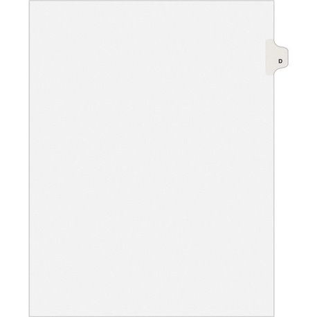 Avery Individual Legal Exhibit Dividers - Avery Style - 25 x Divider(s) - Printed Tab(s) - Character - D - 1 Tab(s)/Set - 8.5" D