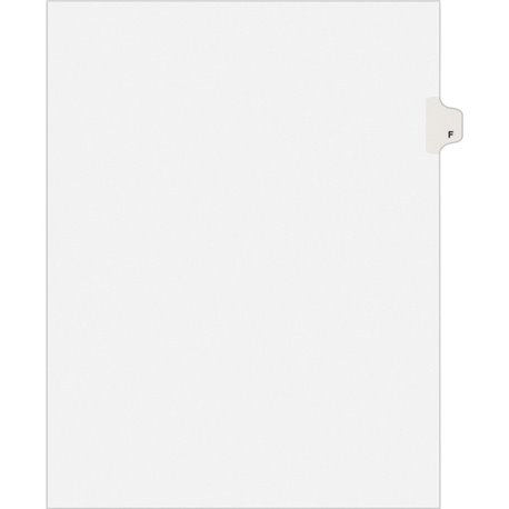 Avery Individual Legal Exhibit Dividers - Avery Style - 25 x Divider(s) - Printed Tab(s) - Character - F - 1 Tab(s)/Set - 8.5" D