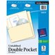 Avery Untabbed Double Pocket Dividers - 11.1" Height x 9.3" Width - 2 x Pockets Capacity - For Letter 8 1/2" x 11" Sheet - Ring 