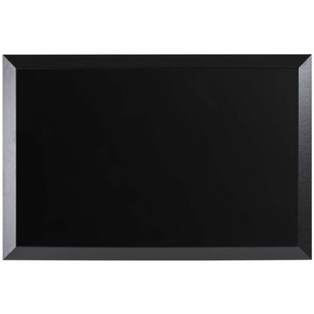 MasterVision Kamashi 4'x3' Black Wet Erase Board - 36" (3 ft) Width x 48" (4 ft) Height - Lacquered Steel Surface - Black Wood F