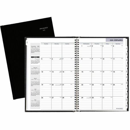 At-A-Glance DayMinder Premiere Planner - Large Size - Julian Dates - Monthly - 14 Month - December 2024 - January 2026 - 1 Month