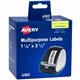 Avery Direct Thermal Roll Labels - 3 1/2" Height x 1 1/8" Width - Permanent Adhesive - Rectangle - Thermal - Bright White - Pape