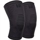 Ergodyne ProFlex 601 Knee Compression Sleeve - 16.93" - 19.69" Knee Circumference - Black - Elastic, Silicone - 1 Each