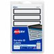 Avery Durable ID Labels - 5/8" Width x 3 1/2" Length - Permanent Adhesive - Rectangle - Matte - White - Blue Border - Film - 7 /