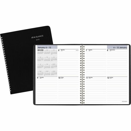 At-A-Glance DayMinder Block StylePlanner - Medium Size - Julian Dates - Weekly - 12 Month - January 2025 - December 2025 - 1 Wee