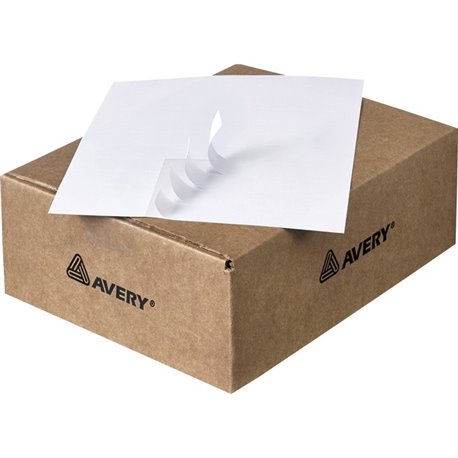 Avery Address Label - 3 2/5" Height x 9" Width x 11 1/5" Length - Permanent Adhesive - Rectangle - Matte White - Paper - 33 / Sh