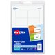 Avery Removable ID Labels - 1 1/2" Width x 1" Length - Removable Adhesive - Rectangle - Laser, Inkjet - White - 500 / Pack - Sel