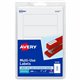 Avery Removable ID Labels - 3" Width x 1" Length - Removable Adhesive - Rectangle - Laser, Inkjet - White - 250 / Pack - Self-ad