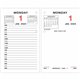 At-A-Glance Loose-Leaf Desk Calendar Refill - Large Size - Julian Dates - Daily - 12 Month - January 2024 - December 2024 - 7:00
