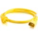 C2G 4ft 18AWG Power Cord (IEC320C14 to IEC320C13) - Yellow - For PDU, Switch, Server - 250 V AC / 10 A - Yellow - 4 ft Cord Leng