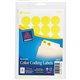 Avery Color-Coding Labels - - Height3/4" Diameter - Removable Adhesive - Round - Laser - Neon Yellow - 24 / Sheet - 1008 / Pack