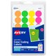 Avery Color Coded Label - - Width3/4" Diameter - Removable Adhesive - Round - Laser - Neon Green, Neon Orange, Neon Red, Neon Ye