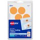 Avery 1-1/4" Color-Coding Labels - - Height1 1/4" Diameter - Removable Adhesive - Round - Laser - Orange - 12 / Sheet - 400 / Pa