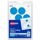 Avery 1-1/4" Color-Coding Labels - - Height1 1/4" Diameter - Removable Adhesive - Round - Laser, Inkjet - Light Blue - 12 / Shee