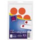 Avery 1-1/4" Color-Coding Labels - - Height1 1/4" Diameter - Removable Adhesive - Round - Laser - Red - 12 / Sheet - 400 / Pack