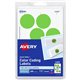 Avery 1-1/4" Color-Coding Labels - - Height1 1/4" Diameter - Removable Adhesive - Round - Laser - Neon Green - 12 / Sheet - 400 