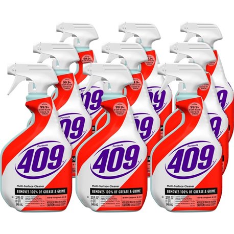 Formula 409 Multi-Surface Cleaner - 32 fl oz (1 quart) - Original Scent - 9 / Carton - Anti-bacterial, Deodorize, Disinfectant -