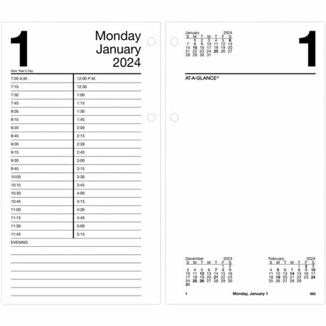 At-A-Glance E58 Pad-Style Desk Calendar Base - Plastic - 1 Each - Black