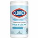 Clorox Free & Clear Compostable All Purpose Cleaning Wipes - 4.25" Length x 4.25" Width - 75.0 / Tub - 1 Each - Fragrance-free, 