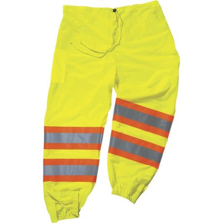 GloWear 8911 Class E Two-Tone Pants - Large/Extra Large Size - Lime - Polyester Mesh