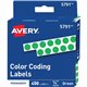 Avery 1/4" Color-Coding Labels - - Height1/4" Diameter - Permanent Adhesive - Round - Green - 450 / Pack - Self-adhesive