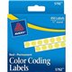 Avery 1/4" Color-Coding Labels - - Height1/4" Diameter - Permanent Adhesive - Round - Yellow - 450 / Pack - Self-adhesive