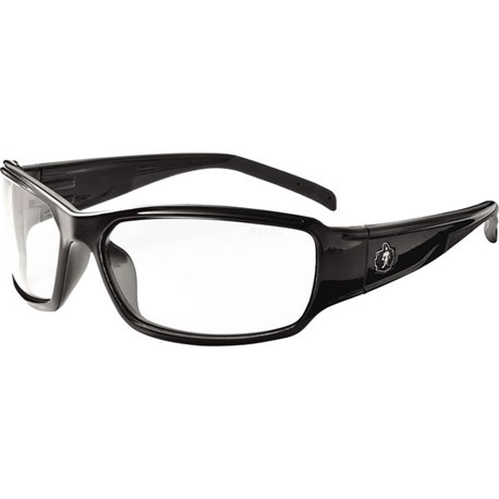 Skullerz THOR Clear Lens Safety Glasses - Eye Protection - Black - Clear Lens - Durable, Bendable Frame, Flexible Frame, Break R