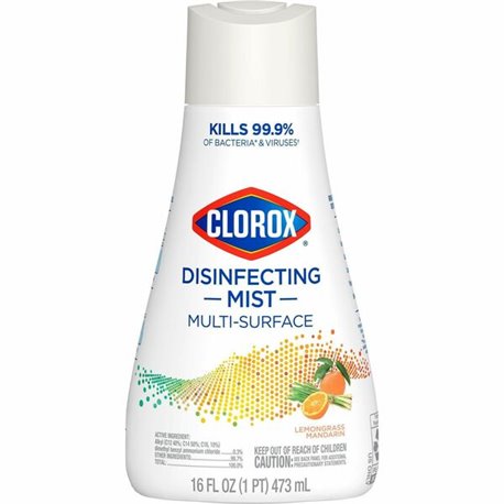 Clorox Disinfecting, Sanitizing, and Antibacterial Mist - 16 fl oz (0.5 quart) - Lemongrass Mandarin Scent - 1 Each - Non-aeroso