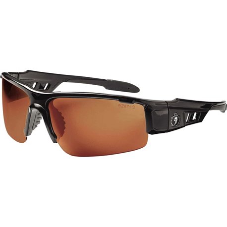 Skullerz Dagr PZ Copper Safety Glasses - Recommended for: Sport, Shooting, Boating, Hunting, Fishing, Skiing, Construction, Land