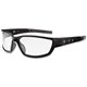 Ergodyne Kvasir Clear Lens Safety Glasses - Medium Size - Ultraviolet Protection - Black - Durable, Flexible, Non-slip, Scratch 