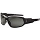 Skullerz Loki PZ Smoke Safety Glasses - Black Frame/Smoke Lens