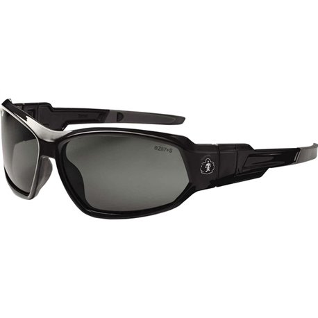 Skullerz Loki PZ Smoke Safety Glasses - Black Frame/Smoke Lens