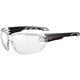 Skullerz VALI Clear Lens Matte Frameless Safety Glasses / Sunglasses - Eye Protection - Matte Black - Clear Lens - Anti-fog, Ant