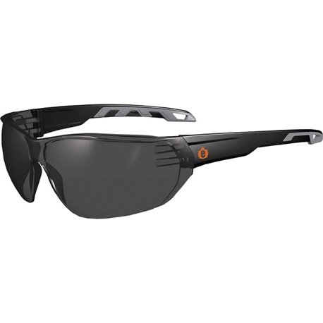 Skullerz VALI Anti-Fog Smoke Lens Matte Frameless Safety Glasses / Sunglasses - Recommended for: Construction, Carpentry, Woodwo