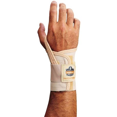 Ergodyne ProFlex 4000 Single Strap Wrist Support - 7" - 8" Waist Size - Tan - 1 Each