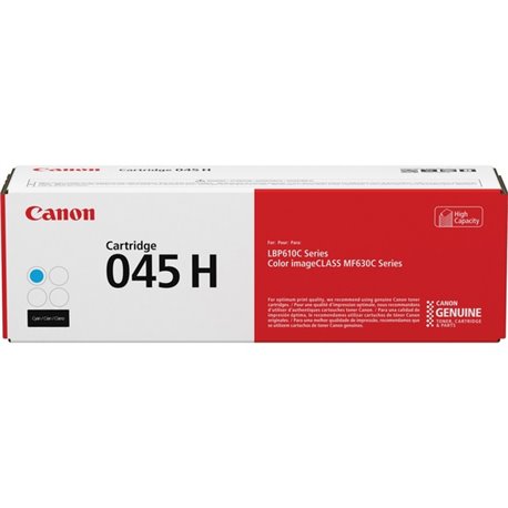 Canon 045H Original High Yield Laser Toner Cartridge - Cyan - 1 Each - 2200 Pages