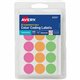 Avery 3/4" Round Removable Color Coding Labels - Handwrite Only - - Width3/4" Diameter - Removable Adhesive - Round - Neon Pink,