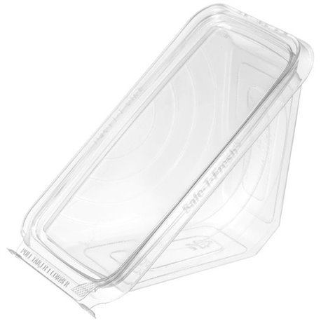 SEPG Safe-T-Fresh Sandwich Wedges - Storing, Sandwich, Cake, Salad, Food - Clear - Plastic Body - 288 / Carton