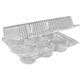 SEPG Hinged 6-Count 2.5" Cupcake Container - Storing, Food - Clear - Polyethylene Terephthalate (PET) Body - 150 / Carton