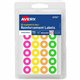 Avery Reinforcement Stickers, 1/4" , Neon, 924 Total (6750) - 0.3" Diameter - 3 x Holes - Round - Assorted - Paper - 924 / Pack