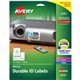 Avery Permanent Durable ID Labels with Sure Feed(R) Technology - 1 1/4" Height x 1 3/4" Width - Permanent Adhesive - Square - La