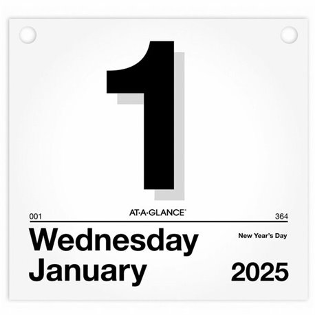 At-A-Glance "Today Is"Wall Calendar Refill - Large Size - Julian Dates - Daily - 12 Month - January 2025 - December 2025 - 1 Day