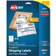 Avery TrueBlock Paper Receipt Shipping Labels - 5 1/16" Width x 7 5/8" Length - Permanent Adhesive - Rectangle - Inkjet - White 